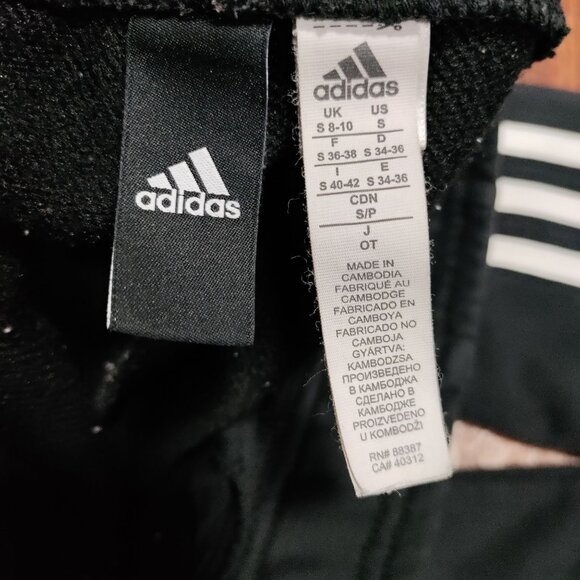 adidas 3-Stripe Long Sleeve Hoodie & Pull On Jogger Track Pants Set Black Boys S - Picture 5 of 10
